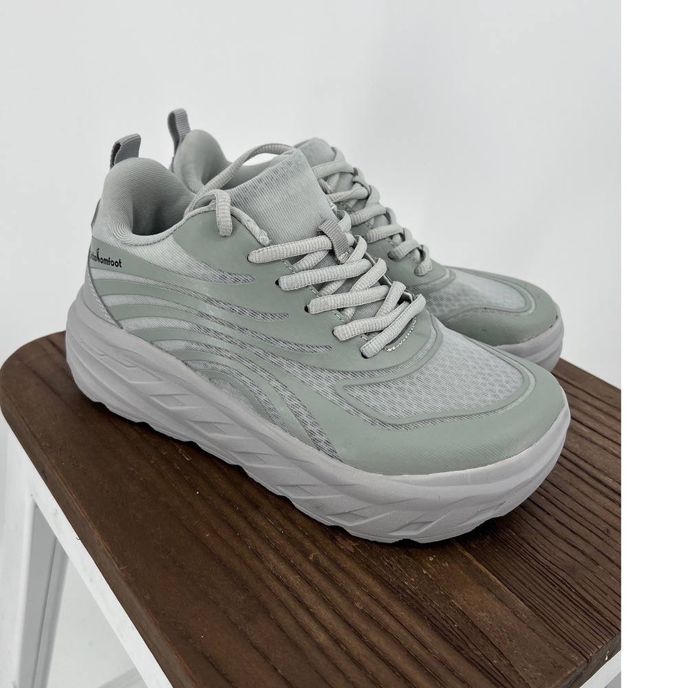 Orthocomfoot Women Wide Diabetic Shoes Gray Walking Sneakers Size 36 EU NWT